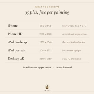 Autumn Wallpaper Bundle, 7 Oil Paintings | Fall iPhone, iPad and Desktop Wallpaper Set | Cozy Dark Academia Aesthetic | Digital Download image 5