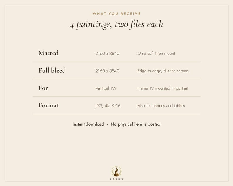 Vertical Frame TV Art: Nativity Christmas Set of 4, Portrait Oil Paintings (Digital Download) image 4