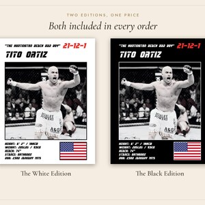 Tito Ortiz MMA Poster | Gym Wall Art Print | White and Black Editions | Digital Download image 5