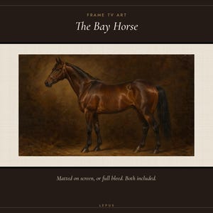 Frame TV Art: The Bay Horse, Antique Horse Oil Painting (Digital Download) image 3