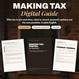 Making Tax Digital Guide for UK Landlords | MTD for Income Tax 2026 to 2028 | Quarterly Updates, Penalties, Digital Records | PDF