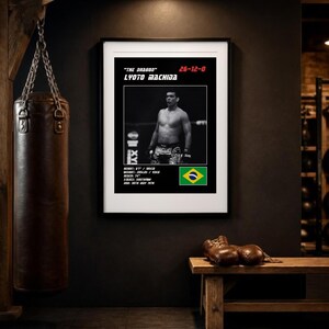 Lyoto Machida MMA Poster | The Dragon Fight Wall Art Print | Black and White Editions | Digital Download image 3