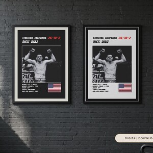 Nick Diaz MMA Poster | Stockton Fight Wall Art Print | Black and White Editions | Digital Download