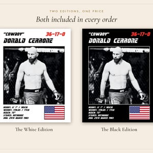 Donald Cerrone MMA Poster | Gym Wall Art Print | White and Black Editions | Digital Download image 5