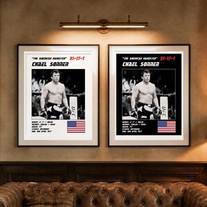 Chael Sonnen MMA Poster | Gym Wall Art Print | White and Black Editions | Digital Download image 4