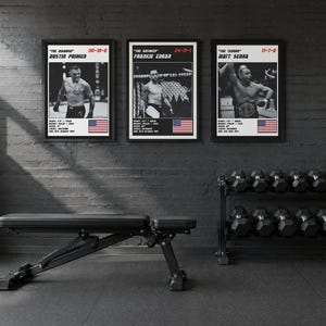 MMA Poster Set of 3 | Lightweight Wars | Dustin Poirier, Frankie Edgar, Matt Serra | Fight Wall Art | Digital Download image 2