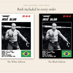Jose Aldo MMA Poster | Gym Wall Art Print | White and Black Editions | Digital Download image 5