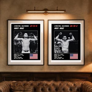 MMA Poster Pair | The Stockton Brothers | Nate Diaz, Nick Diaz | Fight Wall Art | Digital Download image 3