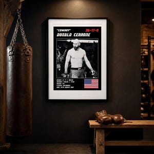 Donald Cerrone MMA Poster | Gym Wall Art Print | White and Black Editions | Digital Download image 3
