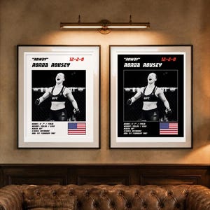 Ronda Rousey MMA Poster | Gym Wall Art Print | White and Black Editions | Digital Download image 4