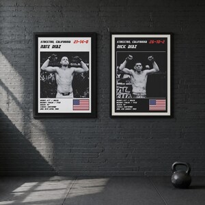 MMA Poster Pair | The Stockton Brothers | Nate Diaz, Nick Diaz | Fight Wall Art | Digital Download image 2