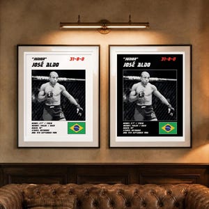 Jose Aldo MMA Poster | Gym Wall Art Print | White and Black Editions | Digital Download image 4