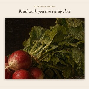 Radishes and Butter Kitchen Print Set of 2 | Still Life Oil Painting and Kitchen Quote | Cottage Kitchen Art | Digital Download image 4