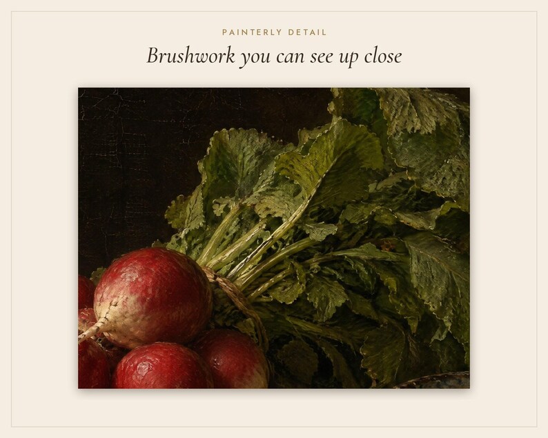 Radishes and Butter Kitchen Print Set of 2 | Still Life Oil Painting and Kitchen Quote | Cottage Kitchen Art | Digital Download image 4