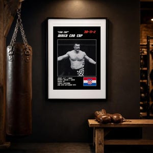 Mirko Cro Cop MMA Poster | Cro Cop Fight Wall Art Print | Black and White Editions | Digital Download image 3