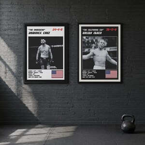 Pósteres de MMA / Rivales de peso gallo / Dominick Cruz, Urijah Faber / Arte mural de peleas / Descarga digital imagen 2