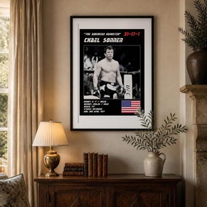 Chael Sonnen MMA Poster | Gym Wall Art Print | White and Black Editions | Digital Download image 3