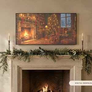 Christmas Frame TV Art and Phone Wallpaper Set, 7 Vintage Oil Paintings (Digital Download)