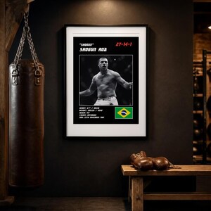 Shogun Rua MMA Poster | Shogun Fight Wall Art Print | Black and White Editions | Digital Download image 3