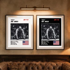 Jon Jones MMA Poster | Bones Fight Wall Art Print | Black and White Editions | Digital Download image 4