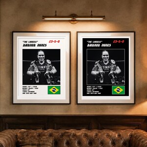 Amanda Nunes MMA Poster | The Lioness Fight Wall Art Print | Black and White Editions | Digital Download image 4