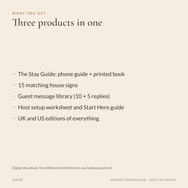 Pacchetto di benvenuto Airbnb / Guida telefonica per gli ospiti, Manuale della casa stampabile, 15 cartelli per la casa e messaggi per gli ospiti / Kit per host di case vacanza / Canva immagine 9