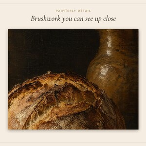 Sourdough and Butter Kitchen Print Set of 2 | Still Life Oil Painting and Kitchen Quote | Cottage Kitchen Art | Digital Download image 4