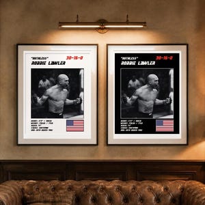 Robbie Lawler MMA Poster | Ruthless Fight Wall Art Print | Black and White Editions | Digital Download image 4