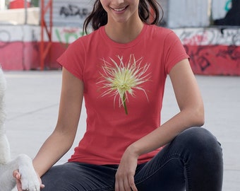 Elegant Pasque Flower 100% Soft Light Cotton Womens Tee-Shirt