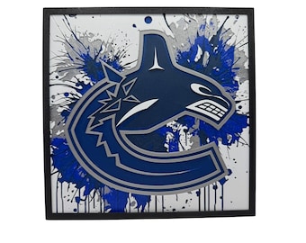 NHL Vancouver Canucks 3D Printed Artwork collectible man cave memorabilia - painting - mural