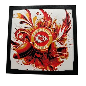 NFL Kansas City Chiefs 3D Print Artwork collectible man cave memorabilia - painting - mural