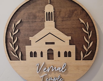Temple Sign Hard Red Cliffs Utah Temple Sign, Temple Decor, Wood Temple Sign, Wedding ...