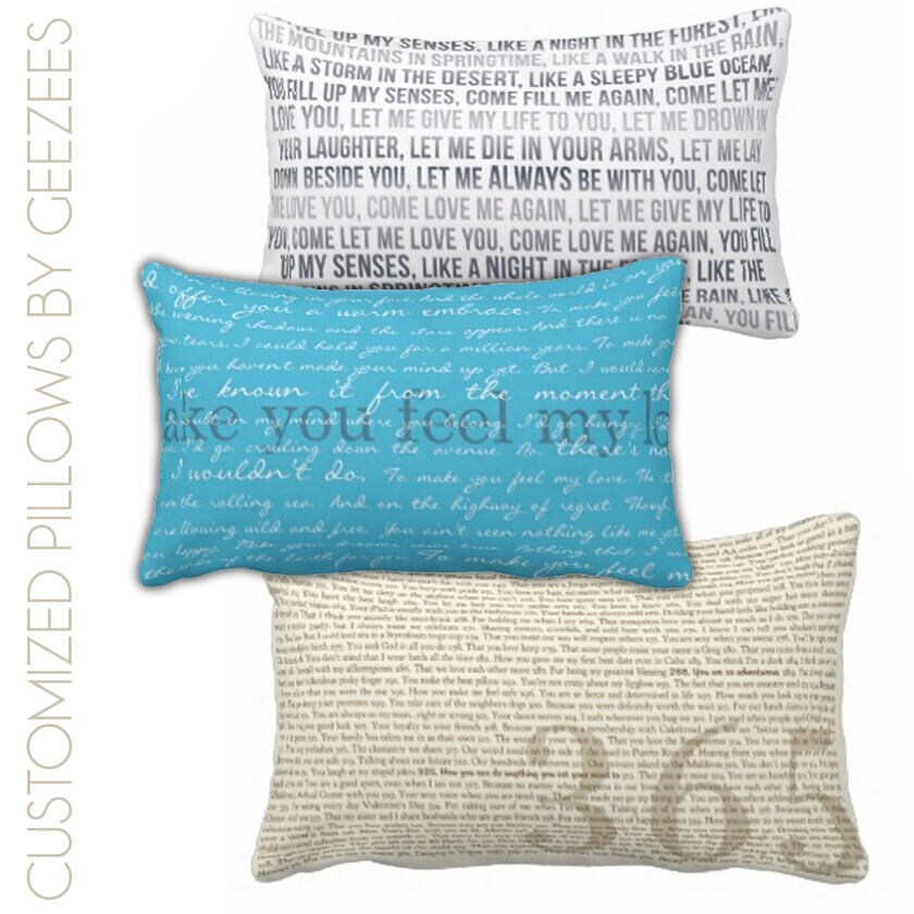 Cotton Anniversary Gift Pillow Unique Gift Idea Personalized Etsy
