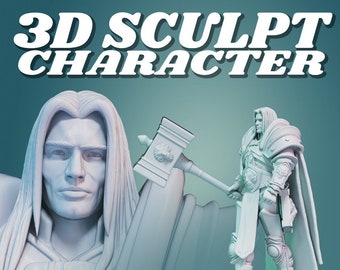 Progettazione di personaggi 3D personalizzati / Figurina, miniatura (file digitale)