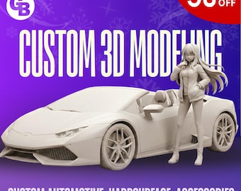 Custom 3D Car Miniature | Personalized 3D Vehicle | Hardsurface Modeling | 3D Design Automotive | Custom 3D Print Car Parts & Accessories