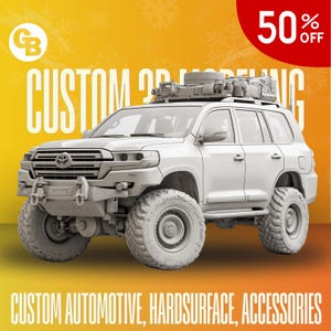 Custom Car Miniature | 3D Print Parts & Accessories | Hardsurface Modeling | Automotive Design | Personalized 3D Vehicle