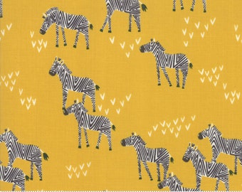 Cotton Fabric Fat Quarter quilting Safari Zebra Giraffe lion silhouette