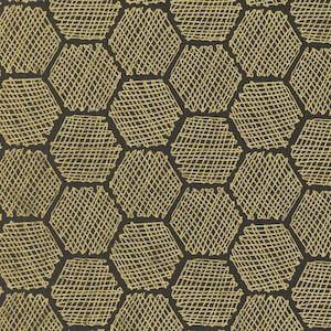 Bee Garden Honeycomb Metallic Black by Gingiber for Moda Fabrics | 48416 21M