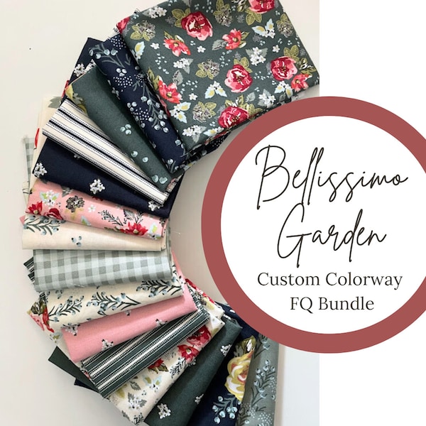 Bellissimo Gardens Custom Fat Quarter Bundle by My Mind's Eye for Riley Blake Designs |15 SKUs