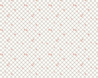 PRESALE Albion Cream Floral Plaid Yardage by Amy Smart for Riley Blake Designs | C14596 CREAM