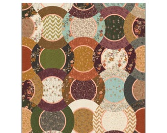 Anpassat quiltkit med krusningseffekt och Foraged Found och Hand Me Down av Fancy That Design House | Quiltstorlek 137 x 188 cm