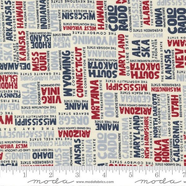 Stateside Americana States Yardage by Sweetwater for Moda Fabrics 55610 31