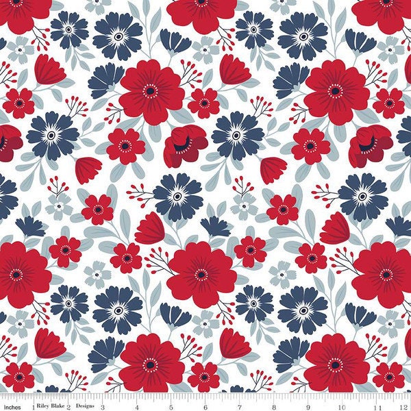 American Beauty White Main Yardage by Dani Mogstad for Riley Blake Designs |C14440 WHITE