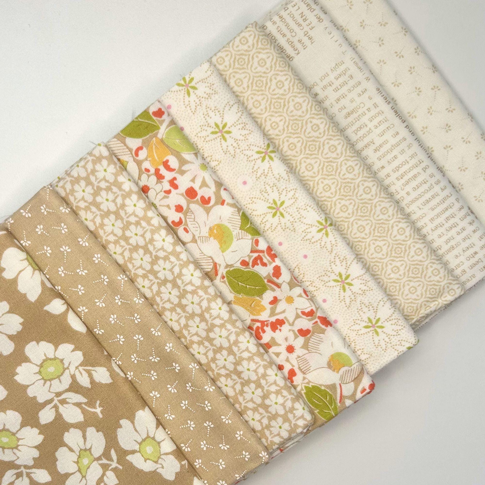 Summers End Custom Fat Quarter Bundle Brown by Fig Tree & Co for Moda ...