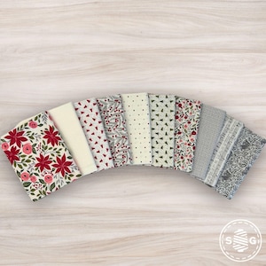 Berry And Pine Custom Fat Quarter Bundle White by Lella Boutique for Moda Fabrics | 10 Fat Quarters