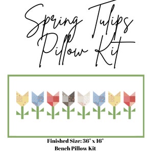 Spring Tulips Table Runner or Pillow Kit | 36" x 16" Finished Size