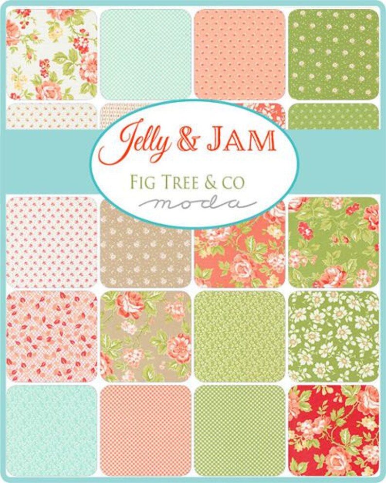 Jelly and Jam Green Apple Jelly Toppers Yardage by Fig Tree for Moda Fabrics 20493 22 Cut Options Available Quilting Cotton image 2