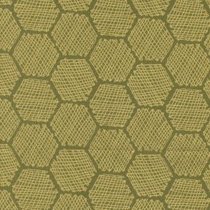 Bee Garden Honeycomb Metallic Ivy by Gingiber for Moda Fabrics | 48416 12M