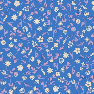 Salutations Flowery Florals Lapis Yardage by Rashida Coleman Hale for Ruby Star Society | RS1095 15