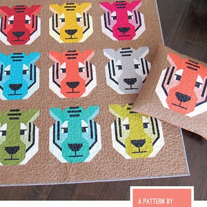 Antonia Tiger Quilt Pattern by Elizabeth Hartman | EH 053 | Tiger Quilt